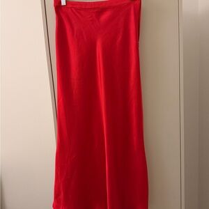 Zara Vibrant Red Maxi Skirt